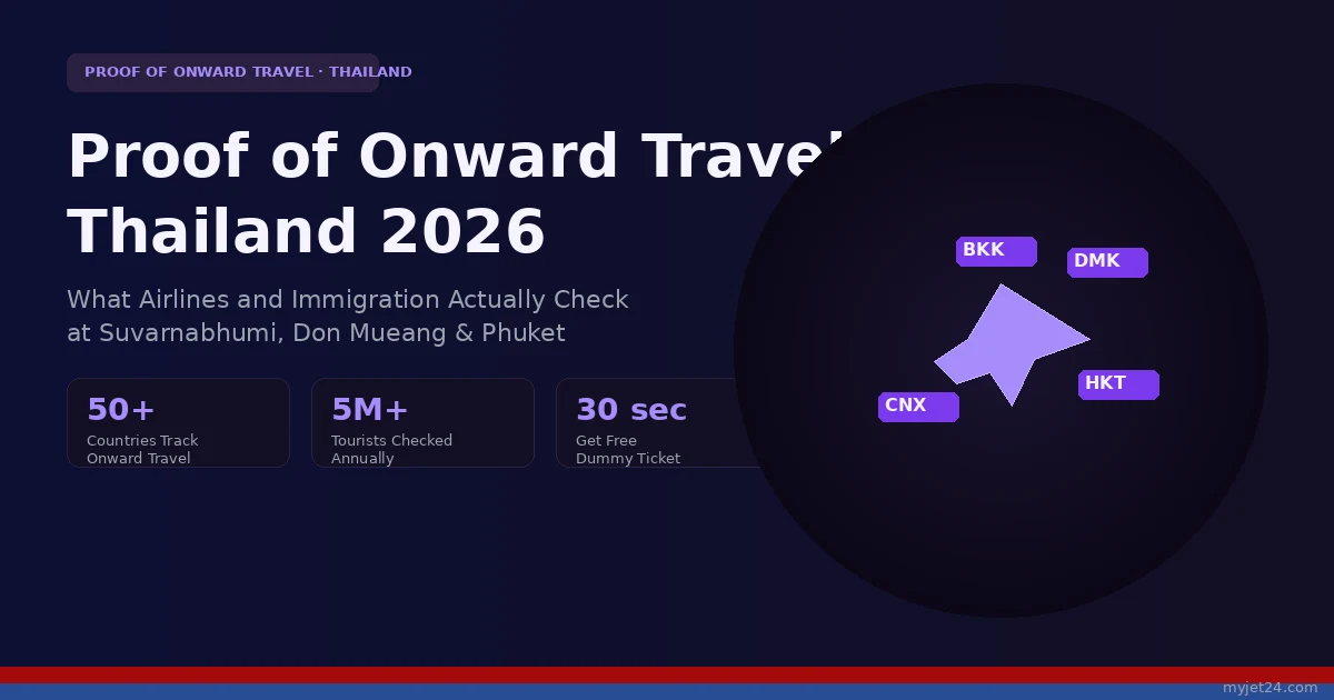 Proof of onward travel Thailand 2026 — what airlines and immigration check at Suvarnabhumi (BKK), Don Mueang (DMK), and Phuket (HKT) airports