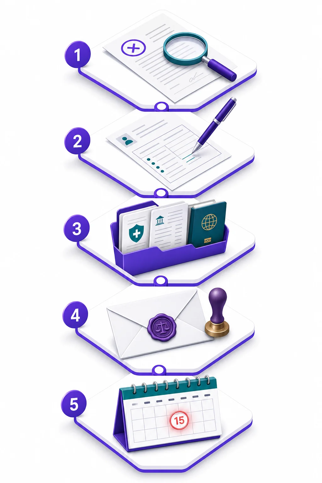 How to write Schengen visa appeal letter — 5 step process illustration