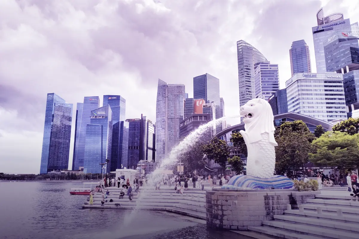 Merlion Park, Marina Bay — Singapur