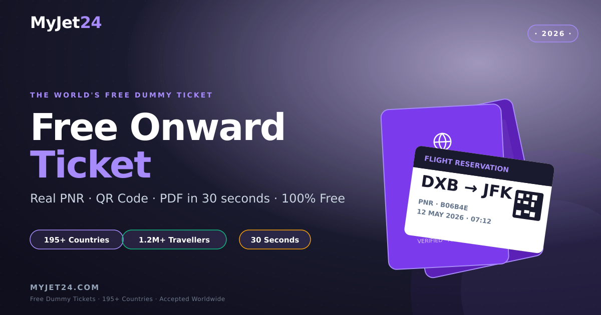 MyJet24 – Free Dummy Ticket Generator | Instant PDF
