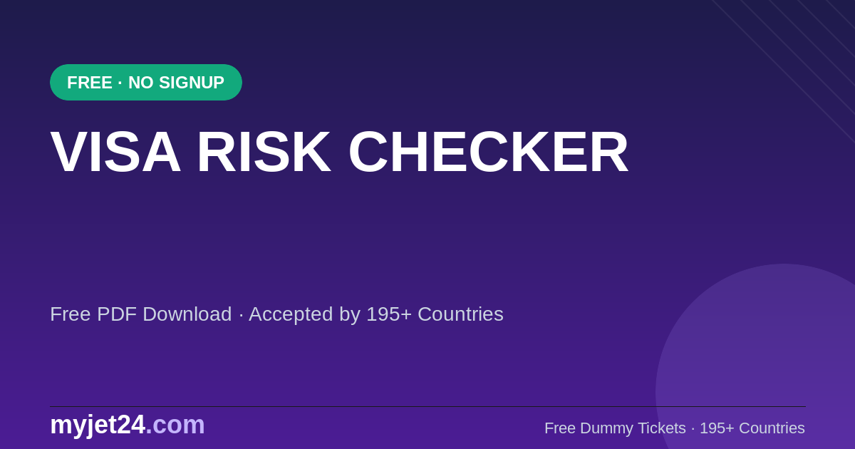 Visa Risk Level Visa Risk Checker 2026 \u2013 Check Your Visa Approval Chances | MyJet24