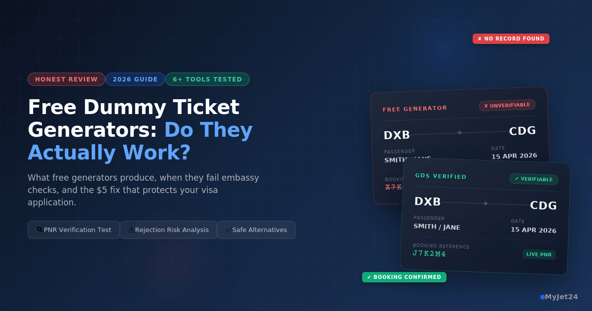 Free Dummy Ticket Generators: Do They Actually Work?