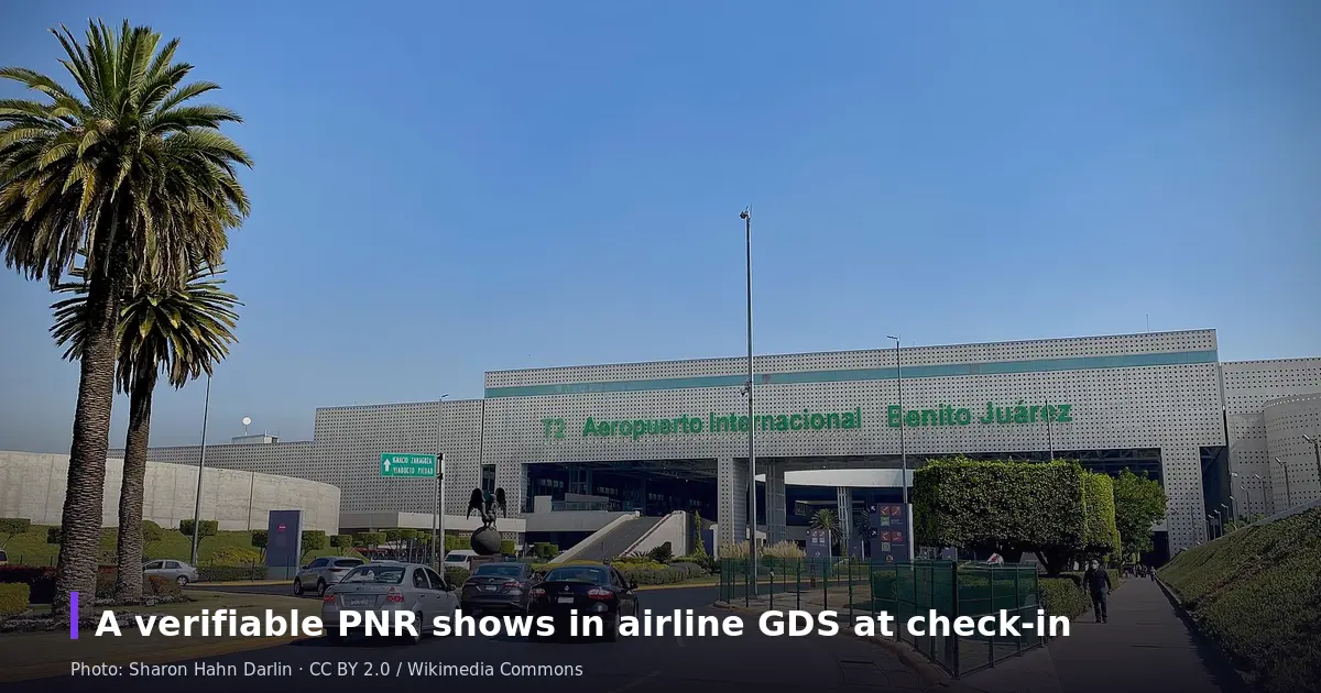 A verifiable PNR shows in airline GDS systems at check-in for Mexico-bound flights