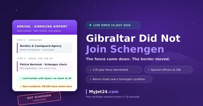No, Gibraltar Did Not Join Schengen: What Actually Changed at the Border on 15 July 2026