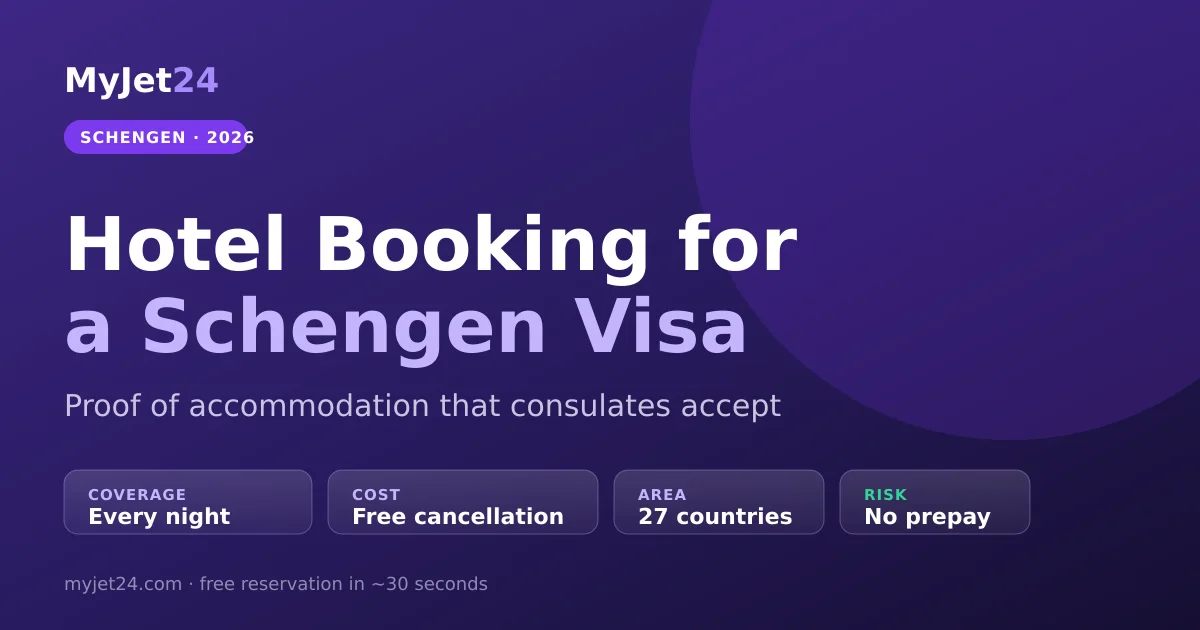 Hotel booking for a Schengen visa — proof of accommodation guide, 2026