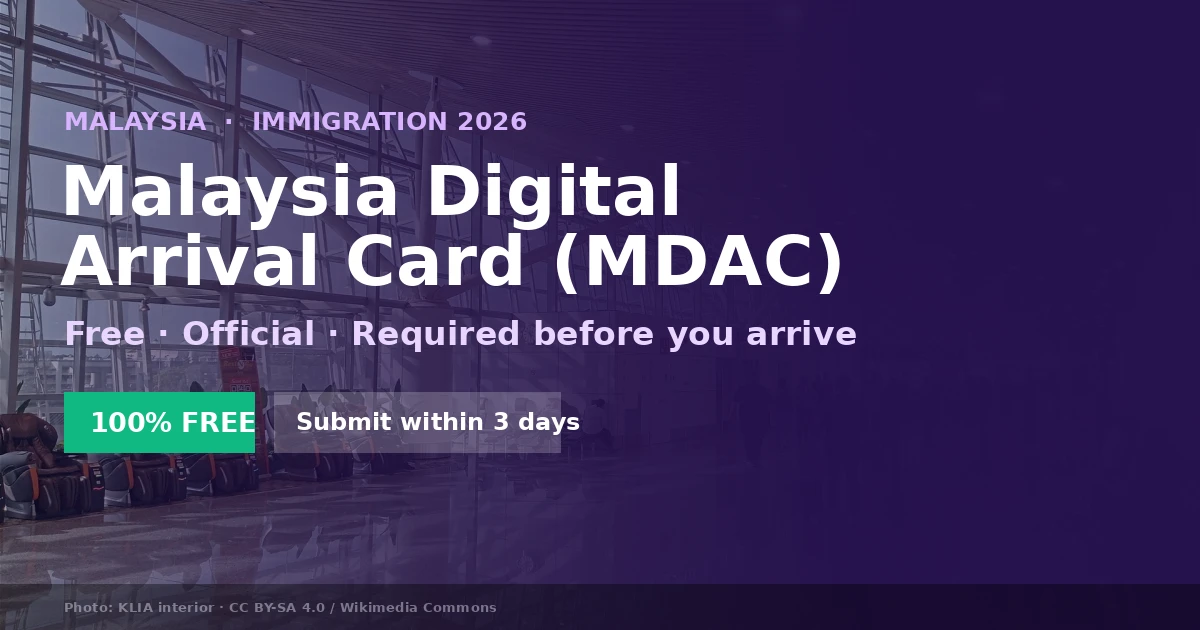 Malaysia Digital Arrival Card (MDAC) 2026 — QR code on a smartphone at Kuala Lumpur International Airport