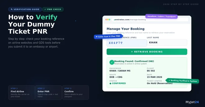 How to Verify Your Dummy Ticket PNR (So You Know It's Real Before You Submit It)