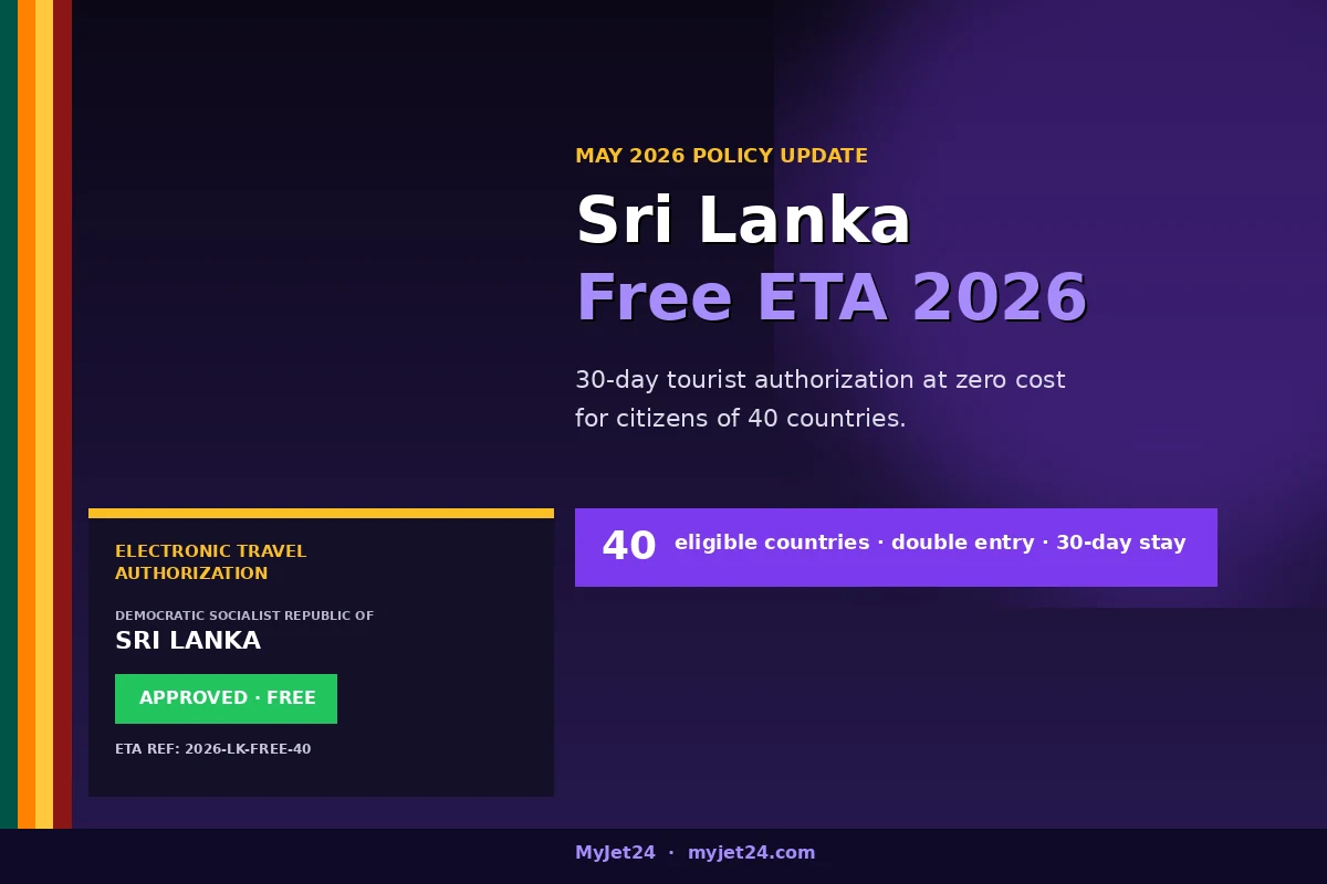 Sri Lanka Free ETA 2026: 40-Country List, Application & Onward Ticket Rules
