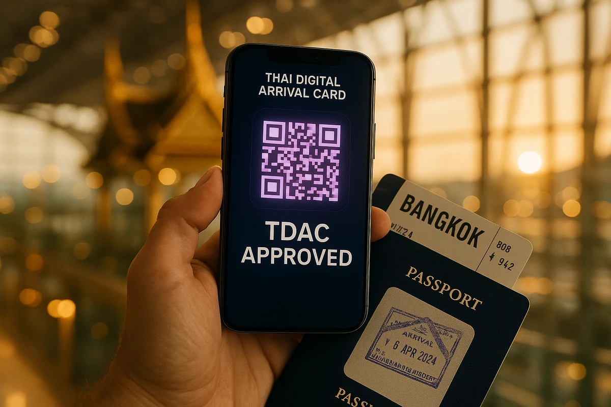 Thailand Digital Arrival Card (TDAC) 2026 — QR code at Bangkok airport