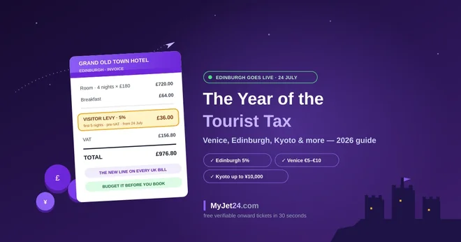 Tourist Taxes in 2026: Venice, Edinburgh, Kyoto and Every Fee That Hits Your Trip Budget