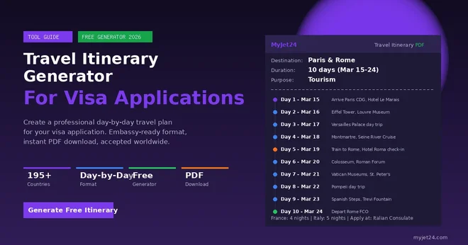 Travel Itinerary for Visa Application 2026: How to Create a Day-by-Day Plan That Gets Approved