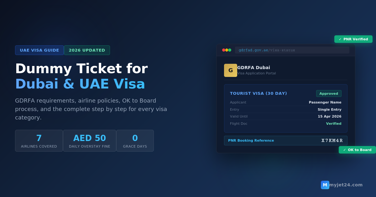 Dummy Ticket for Dubai and UAE Visa: The Complete 2026 Guide